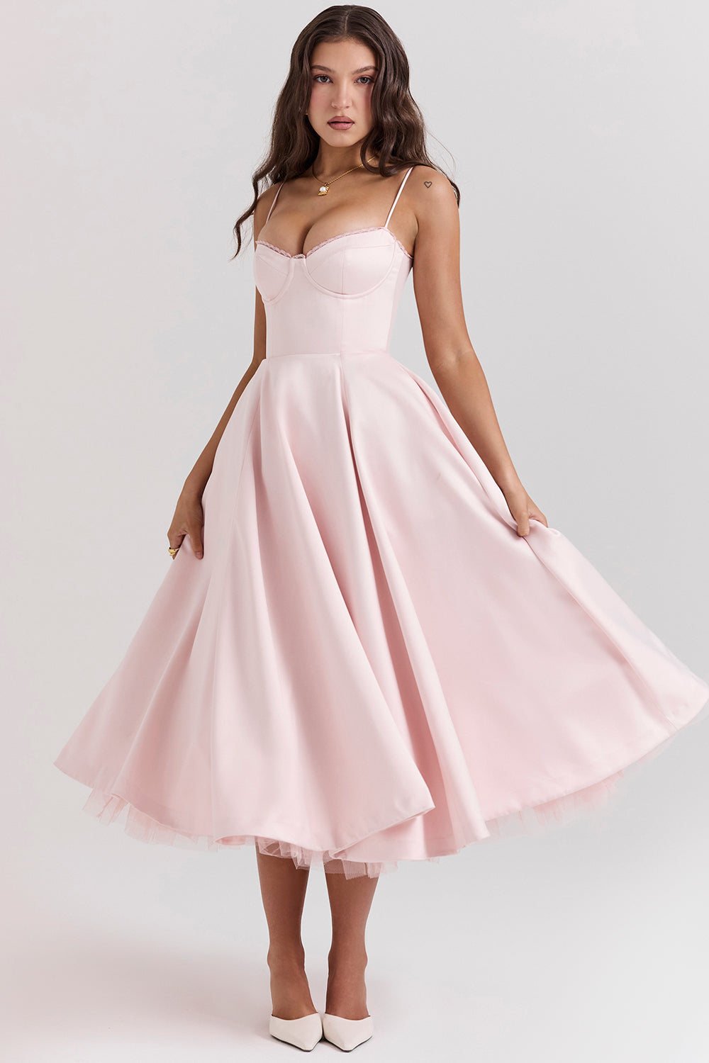 Aurora | Abito Midi Rosa