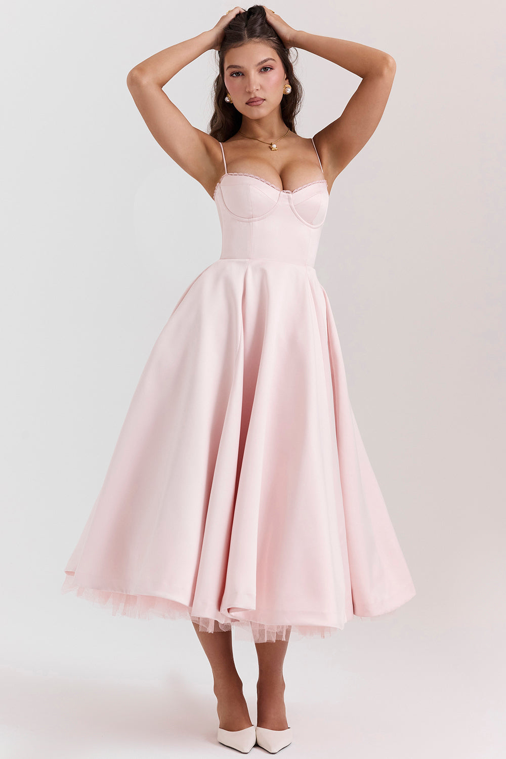 Aurora | Abito Midi Rosa