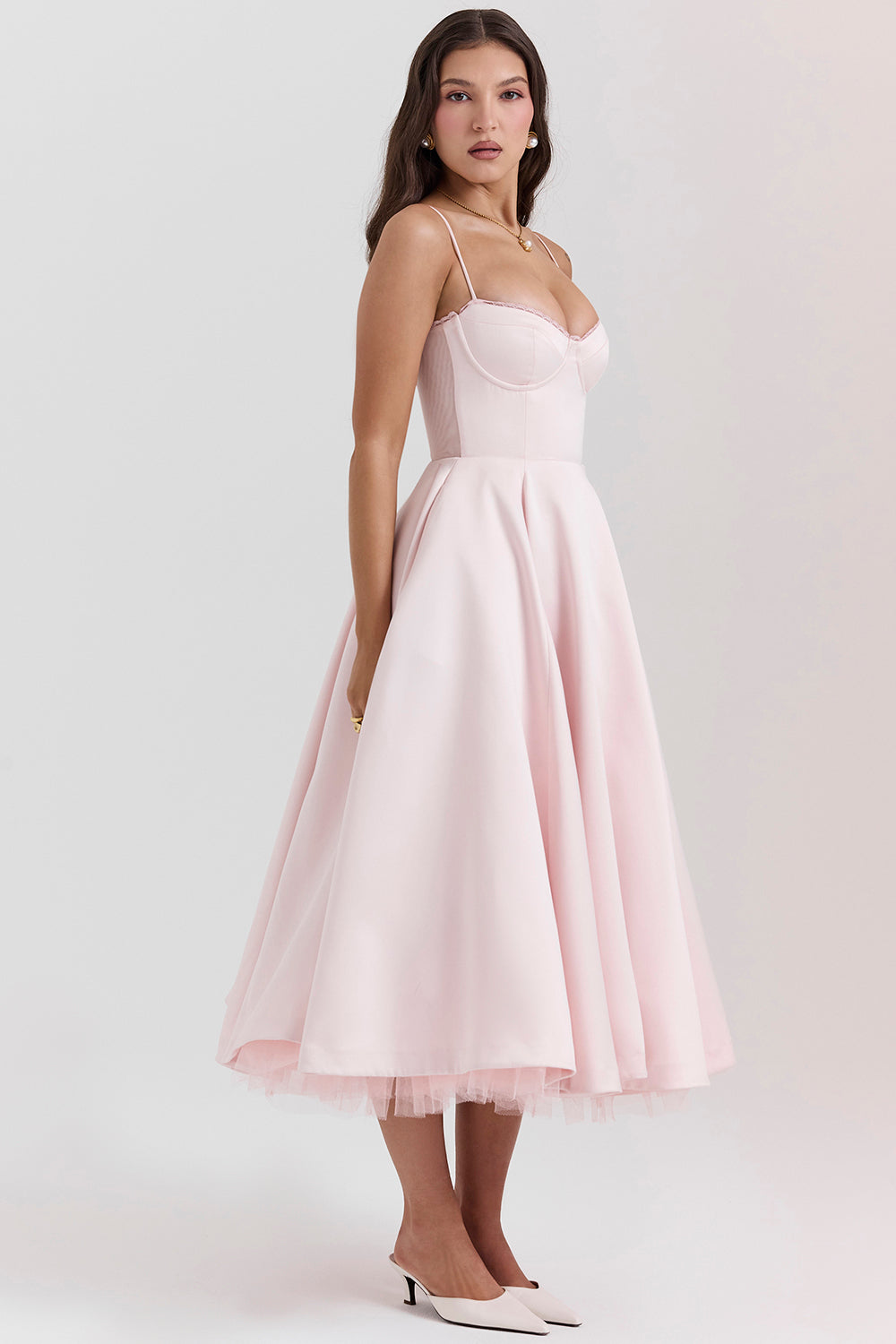 Aurora | Abito Midi Rosa