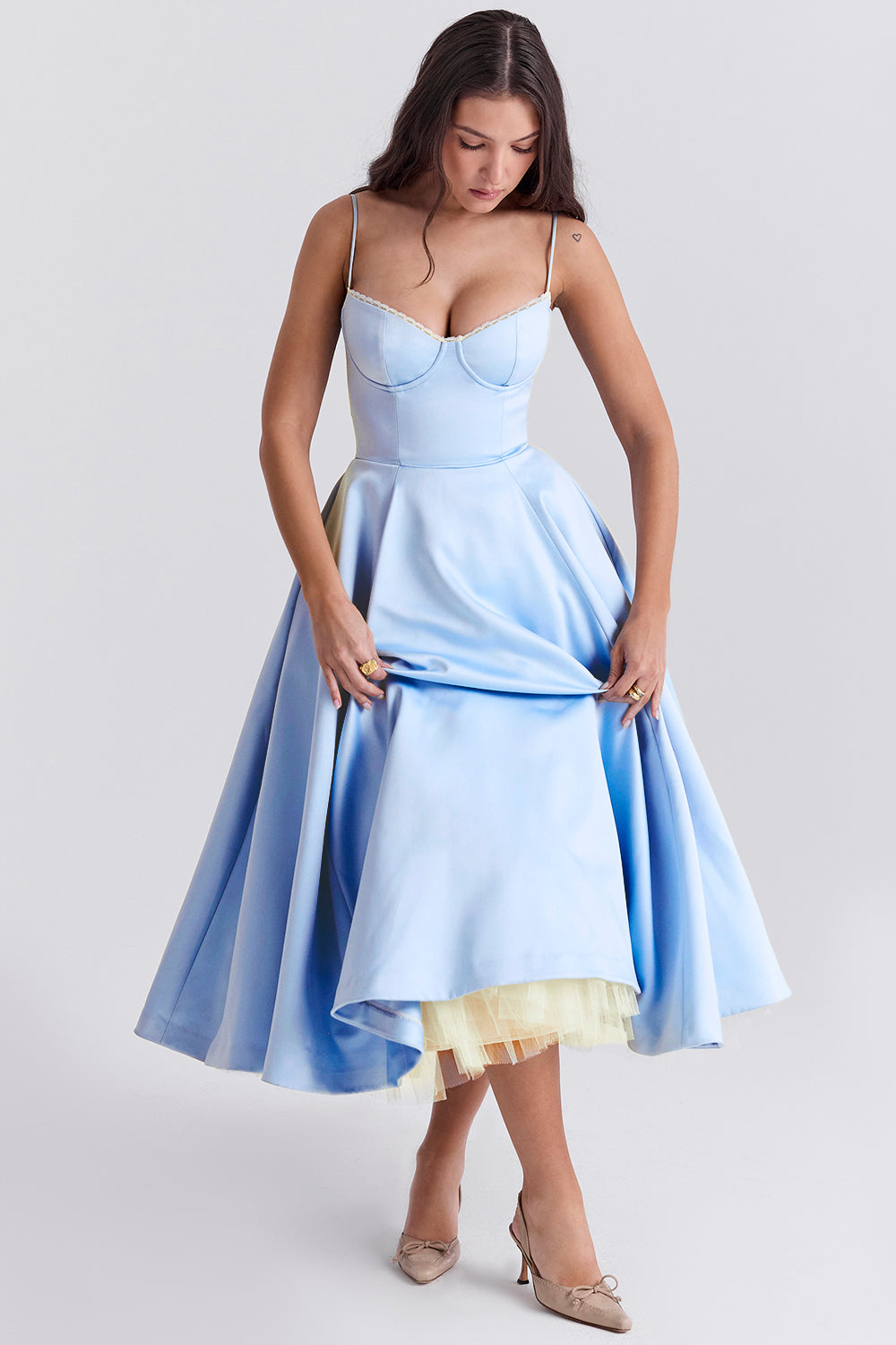 Alba | Abito Midi Azzurro