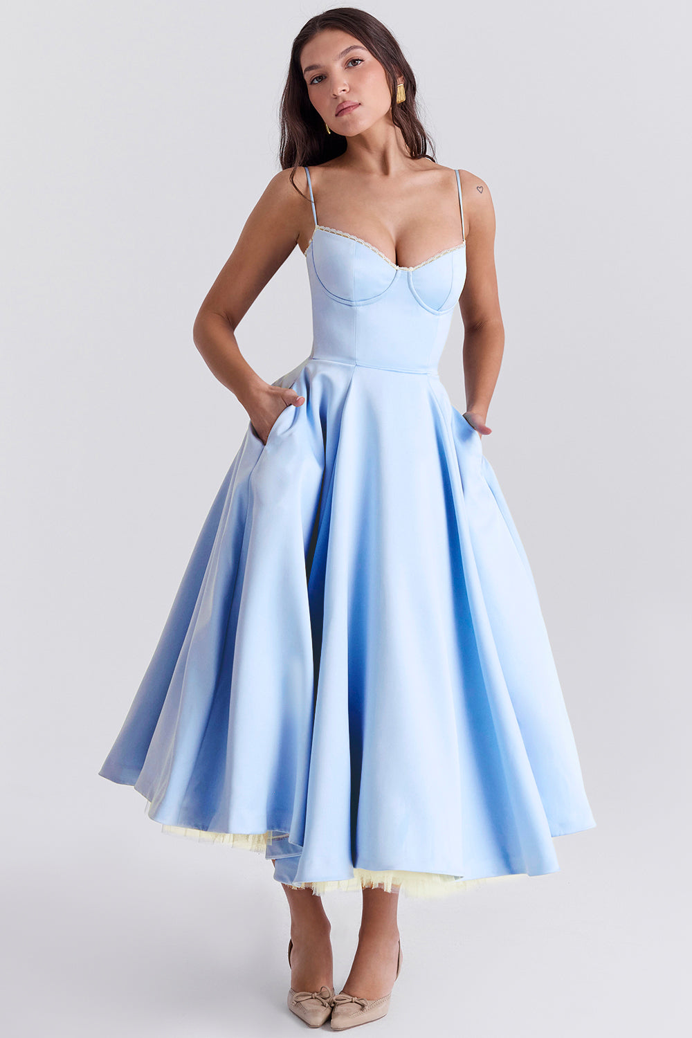 Alba | Abito Midi Azzurro