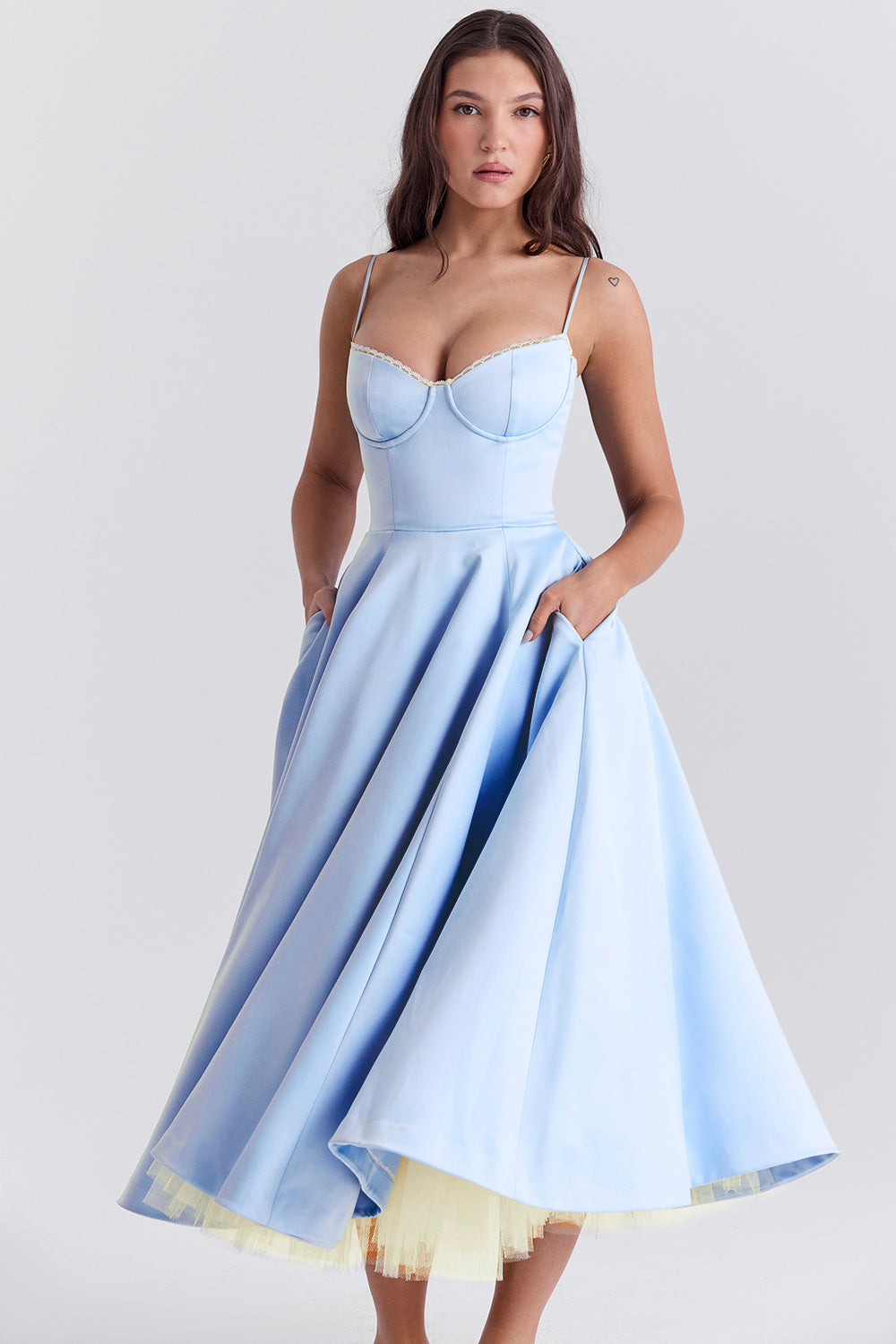 Alba | Abito Midi Azzurro