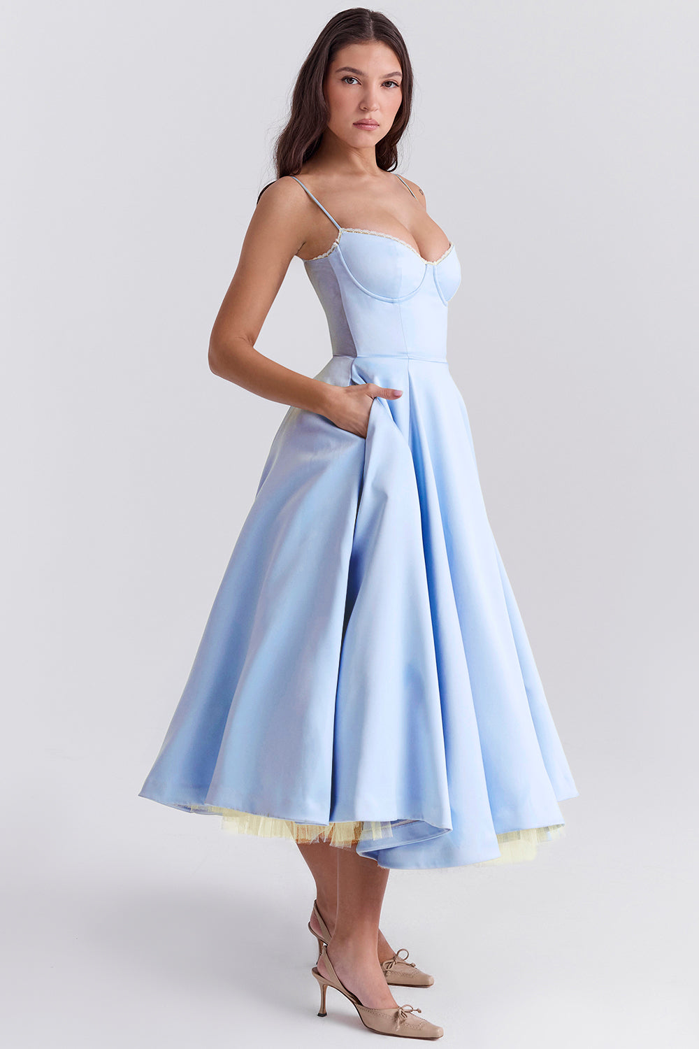 Alba | Abito Midi Azzurro