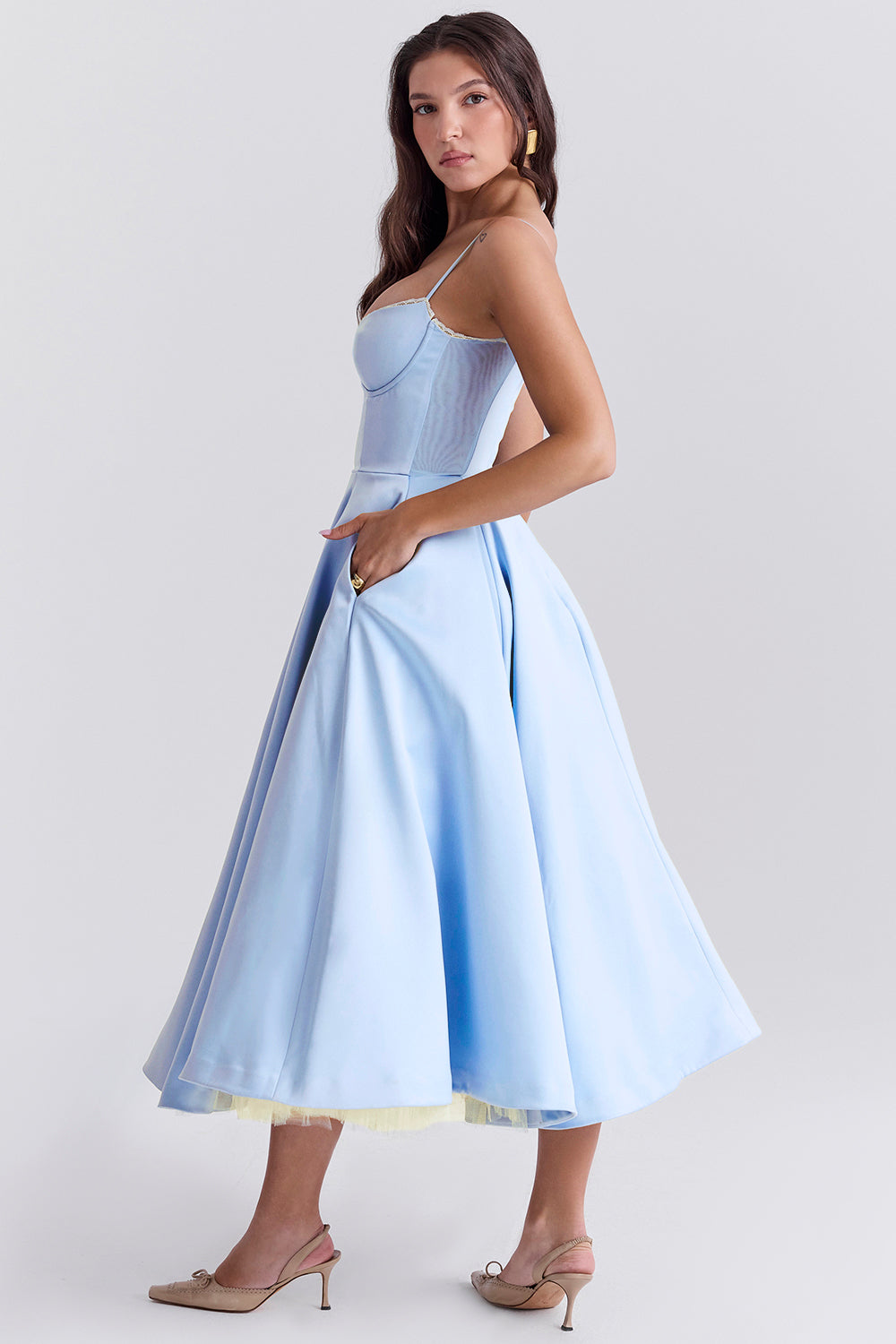Alba | Abito Midi Azzurro