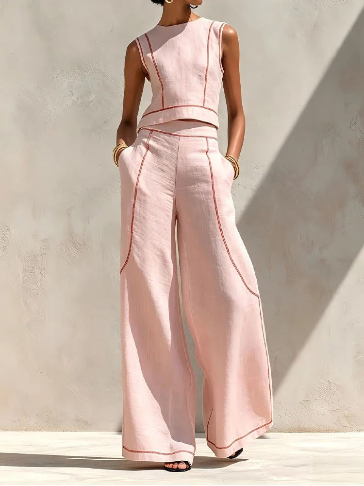 Inès | Completo Due Pezzi con Pantalone Palazzo