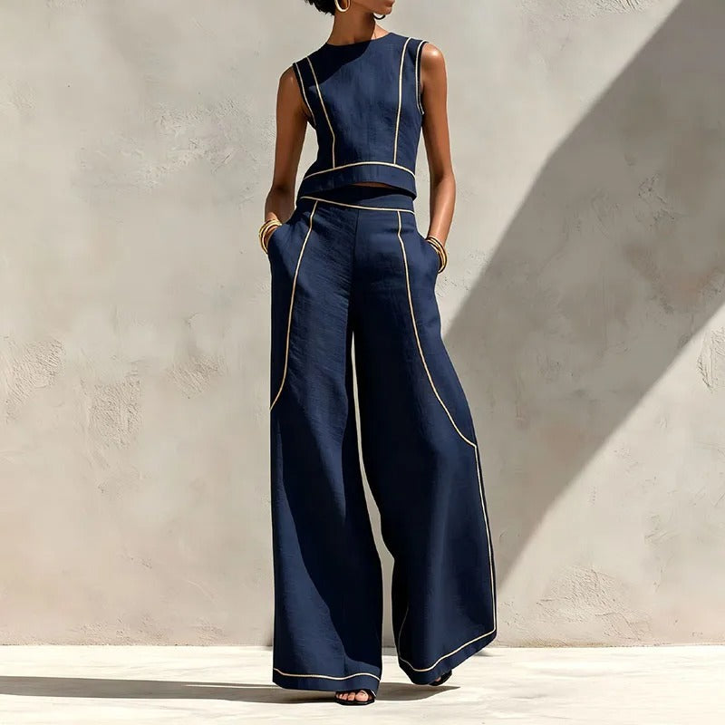 Inès | Completo Due Pezzi con Pantalone Palazzo