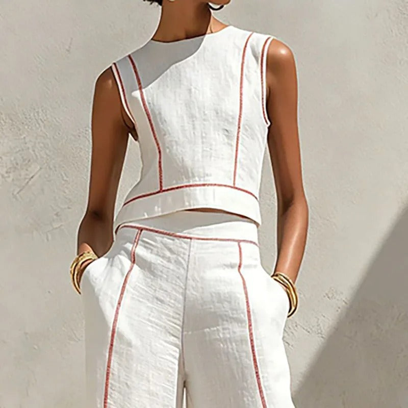 Inès | Completo Due Pezzi con Pantalone Palazzo