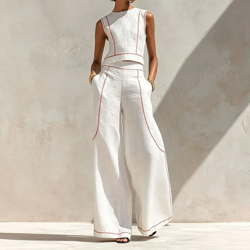 Inès | Completo Due Pezzi con Pantalone Palazzo