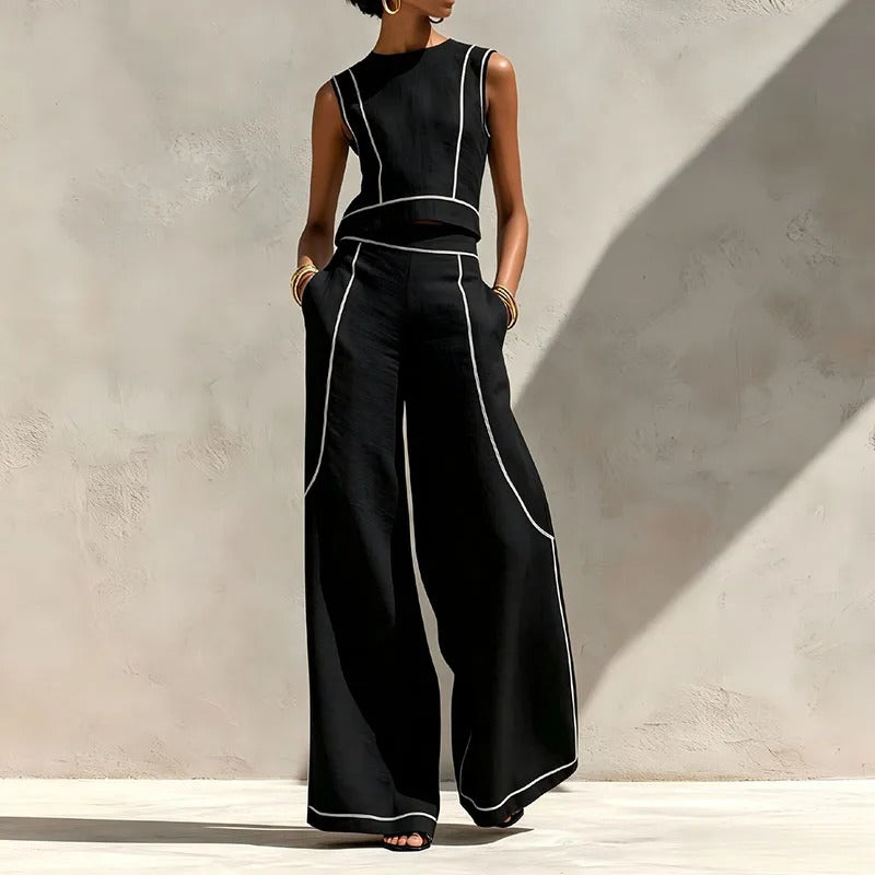 Inès | Completo Due Pezzi con Pantalone Palazzo
