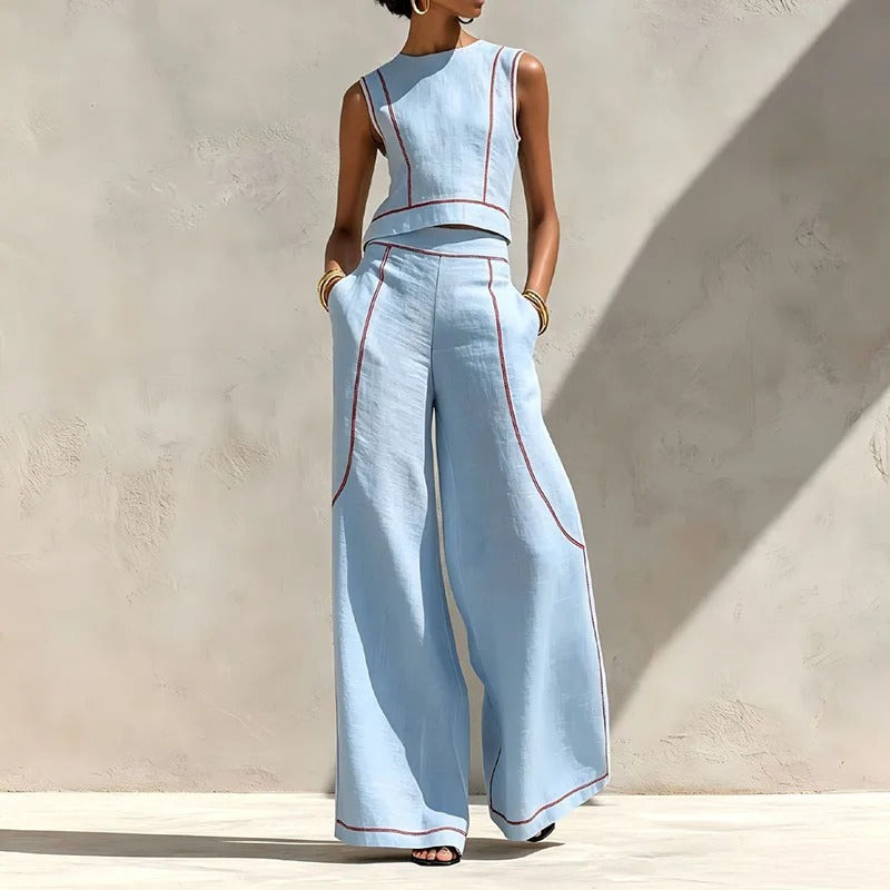 Inès | Completo Due Pezzi con Pantalone Palazzo