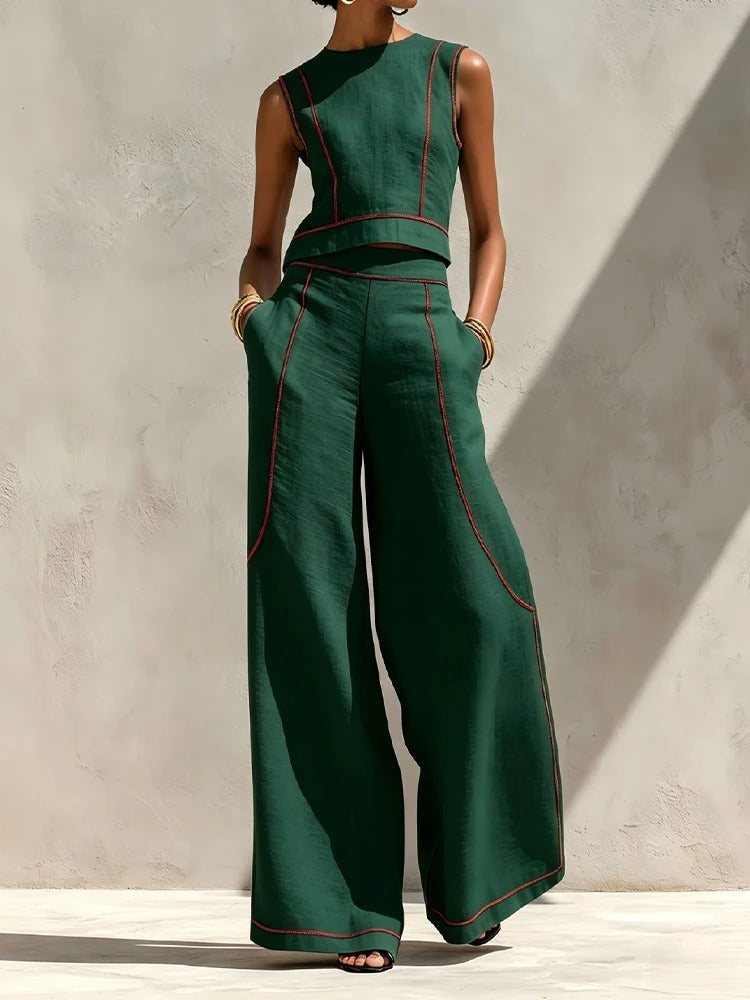 Inès | Completo Due Pezzi con Pantalone Palazzo