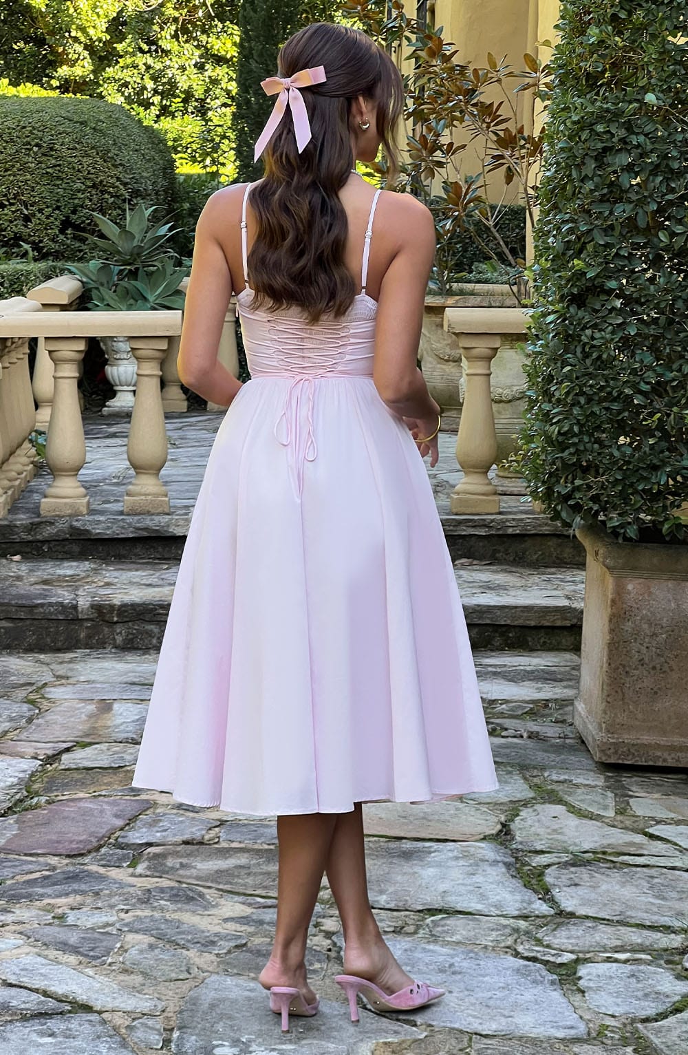 Mariella | Abito Midi Cipria