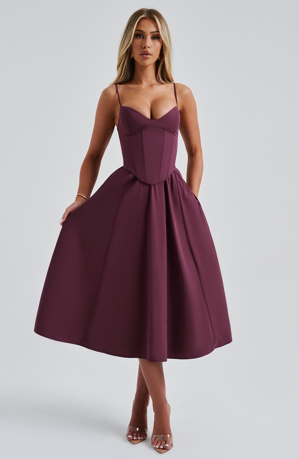 Mariella | Abito Midi Ciliegia