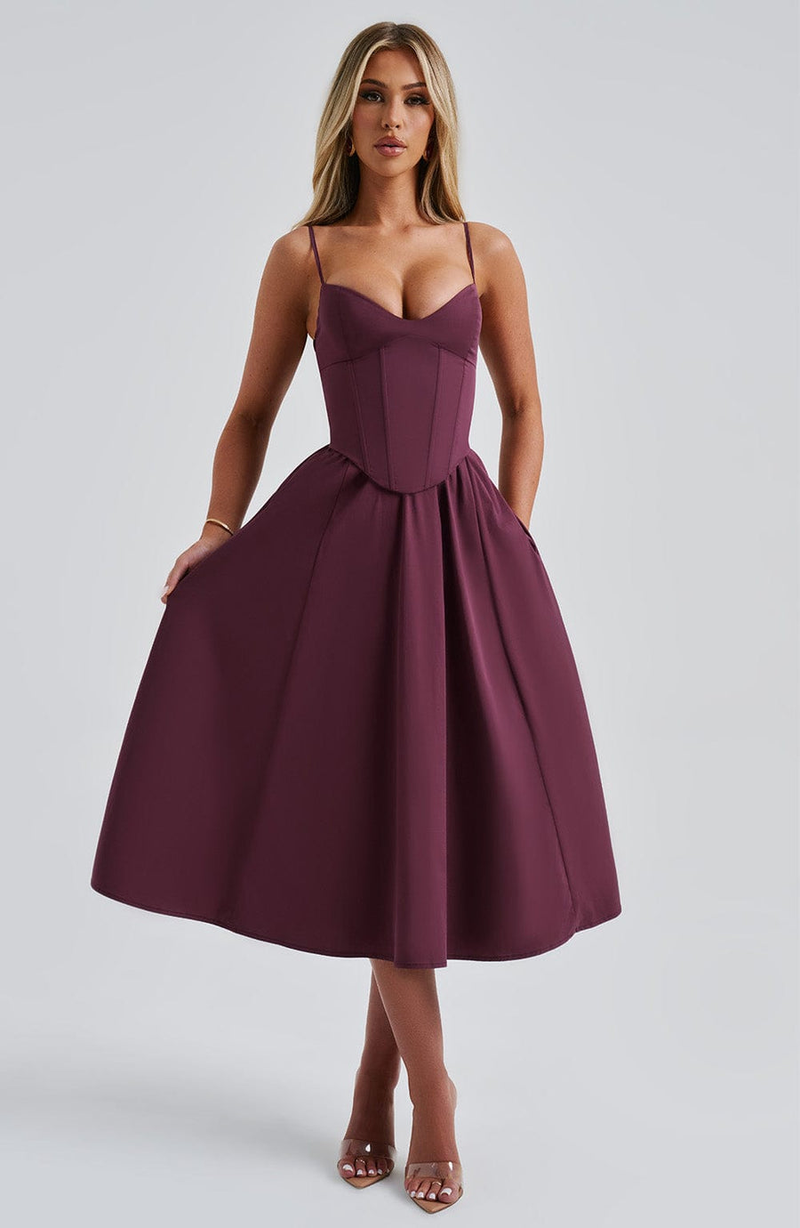 Mariella | Abito Midi Ciliegia