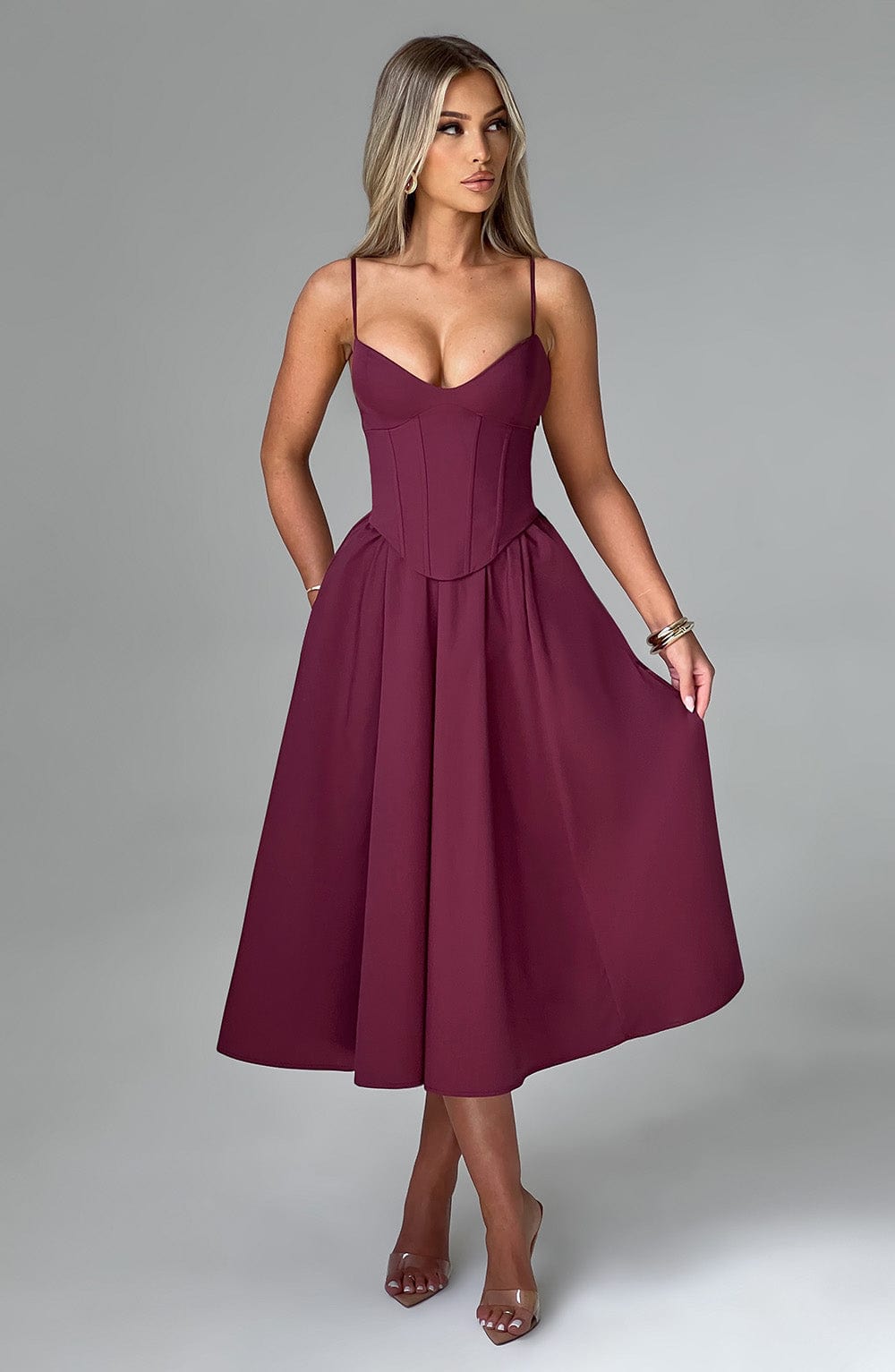 Mariella | Abito Midi Ciliegia