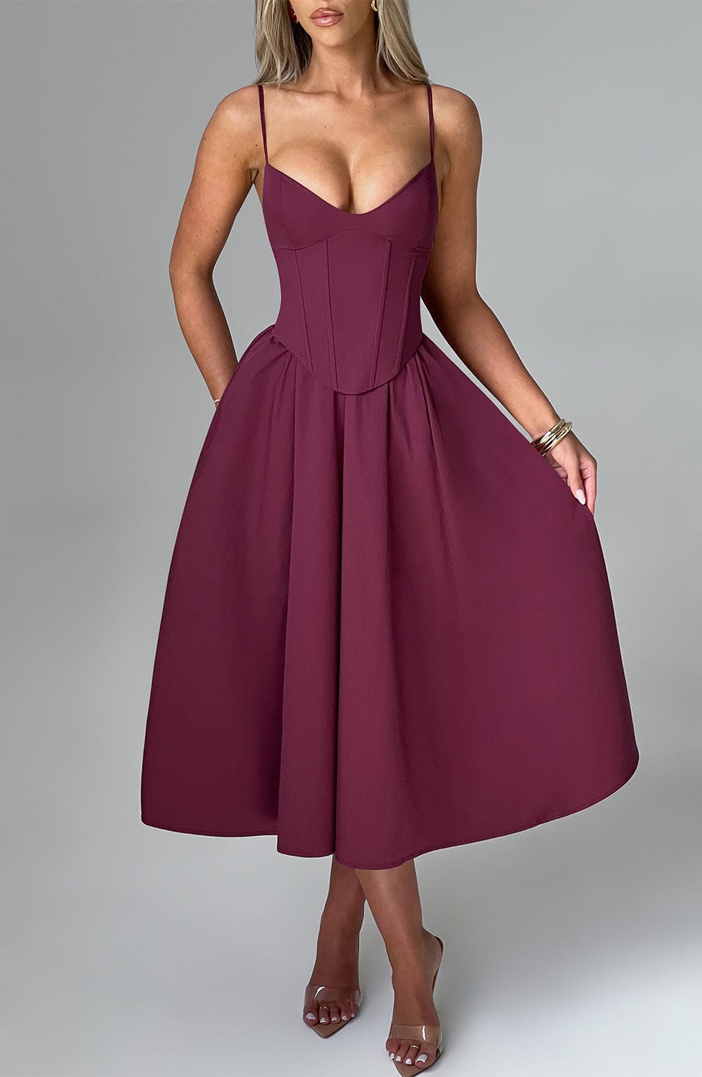 Mariella | Abito Midi Ciliegia