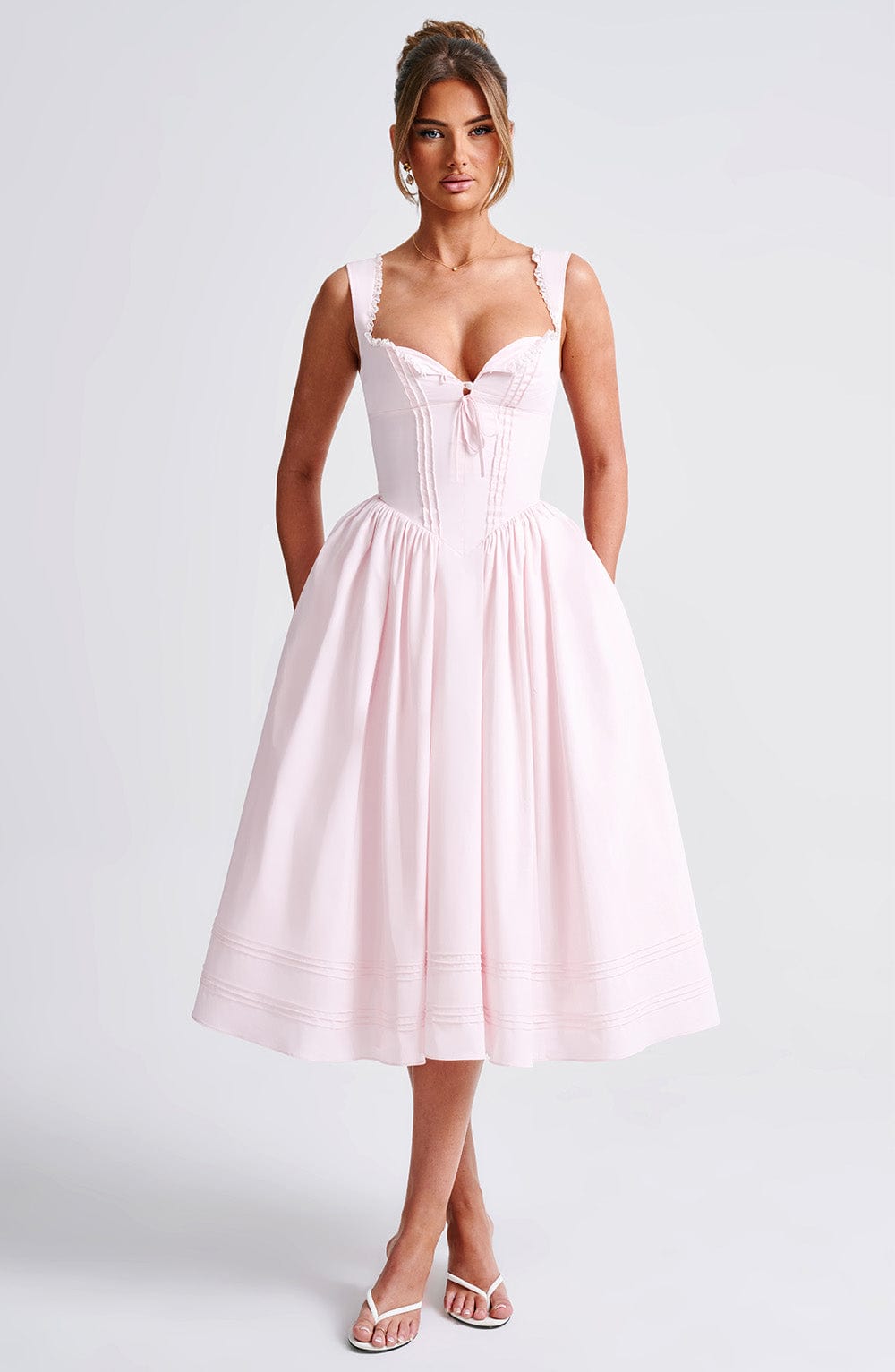 Marlena | Abito Midi Rosa