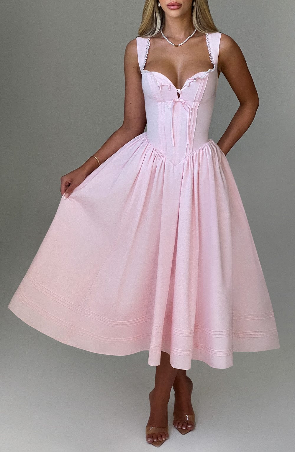 Marlena | Abito Midi Rosa