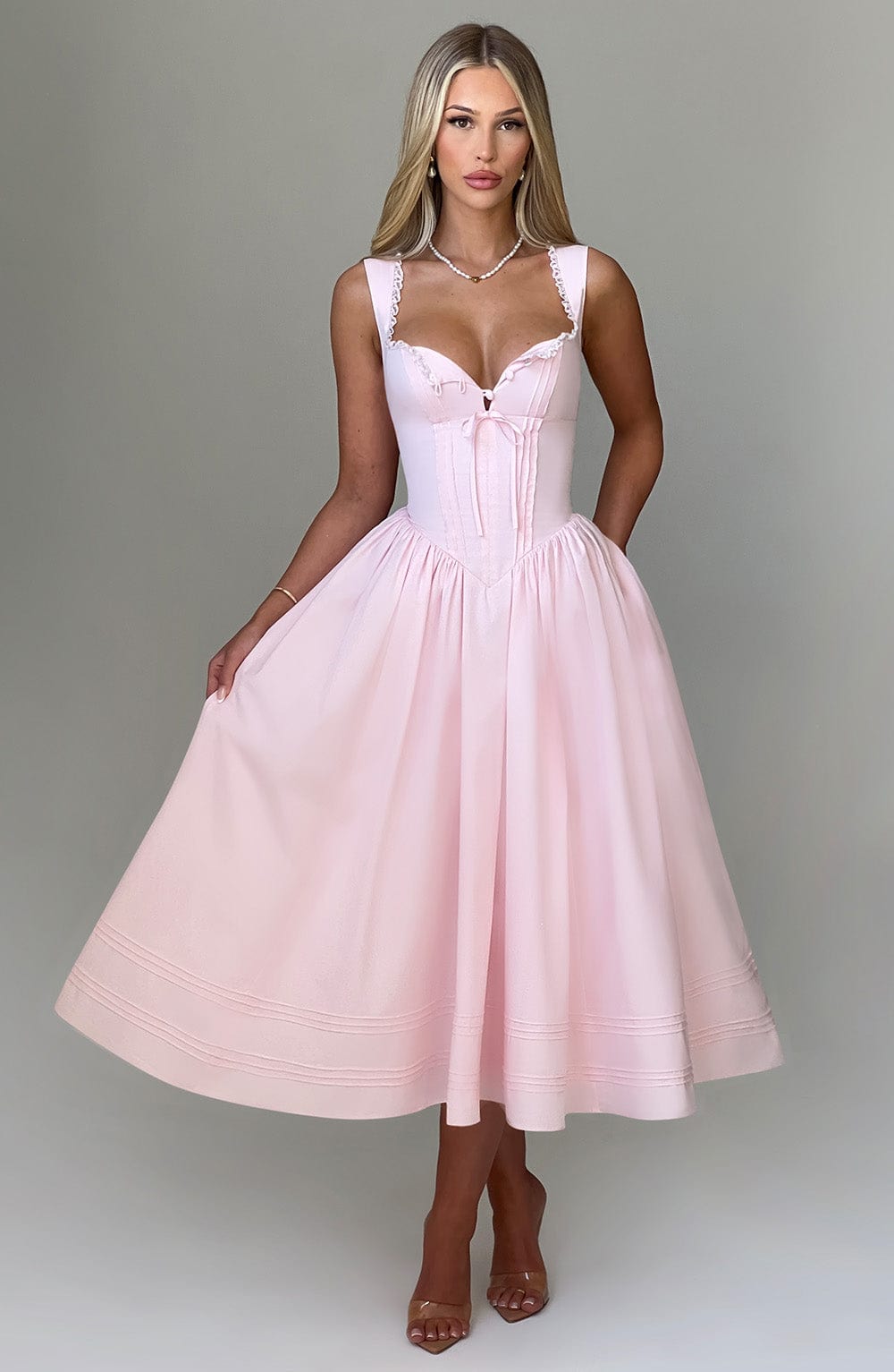 Marlena | Abito Midi Rosa