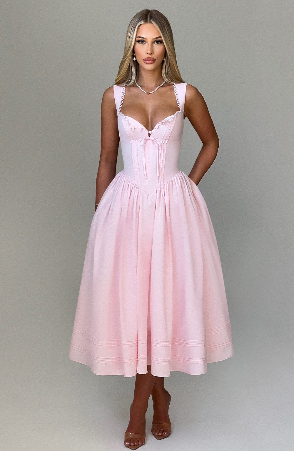 Marlena | Abito Midi Rosa