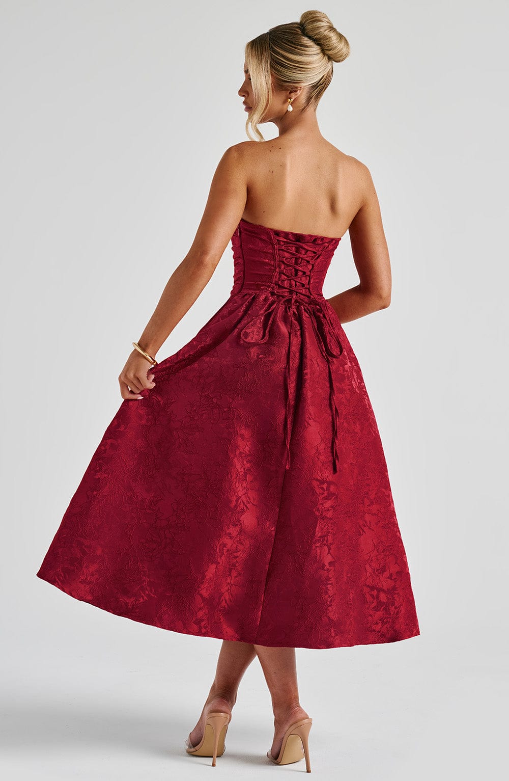 Saoirse | Abito Midi Rosso