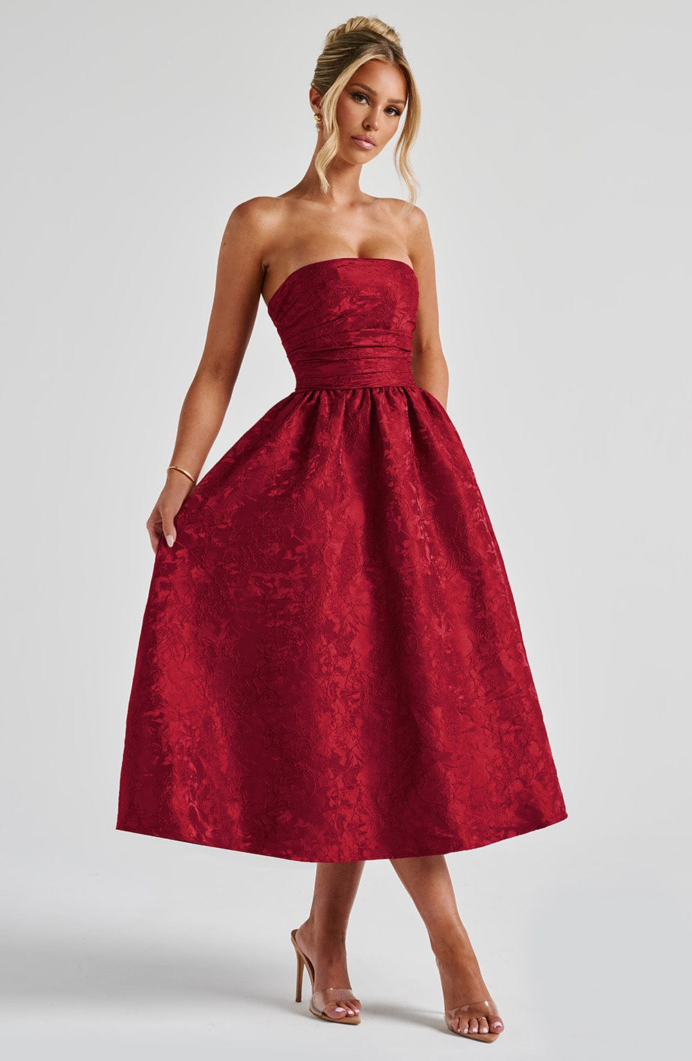 Saoirse | Abito Midi Rosso