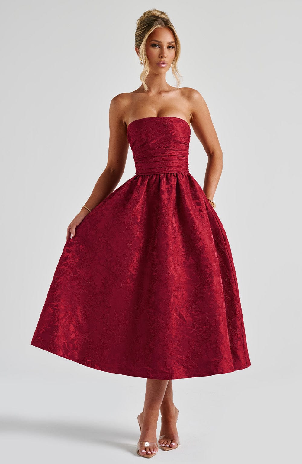 Saoirse | Abito Midi Rosso