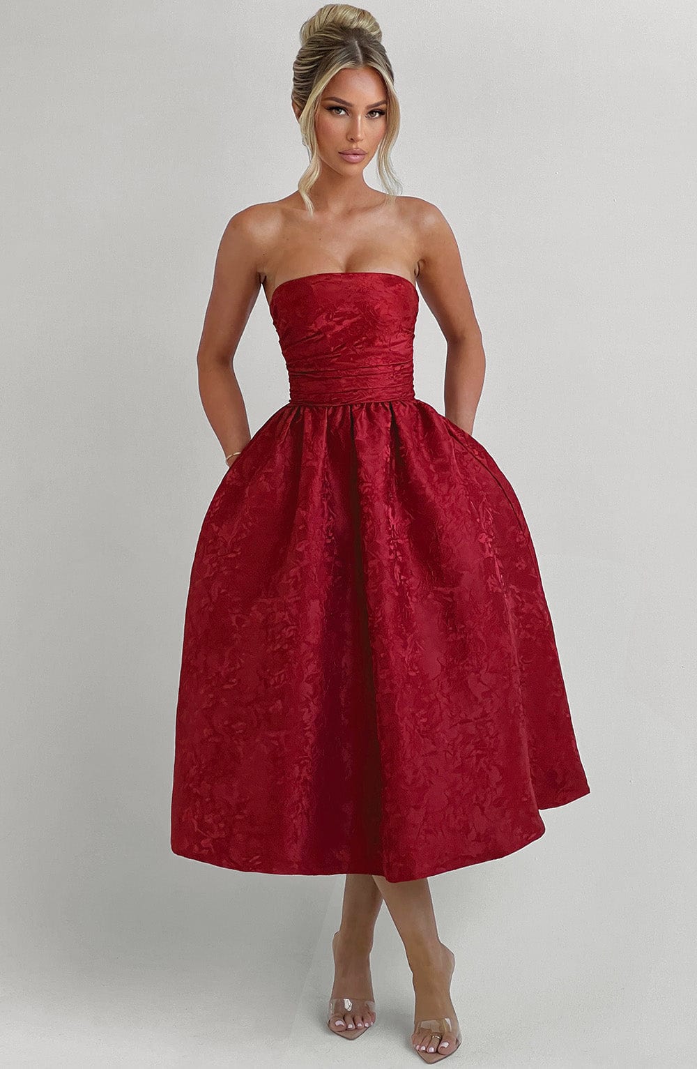 Saoirse | Abito Midi Rosso
