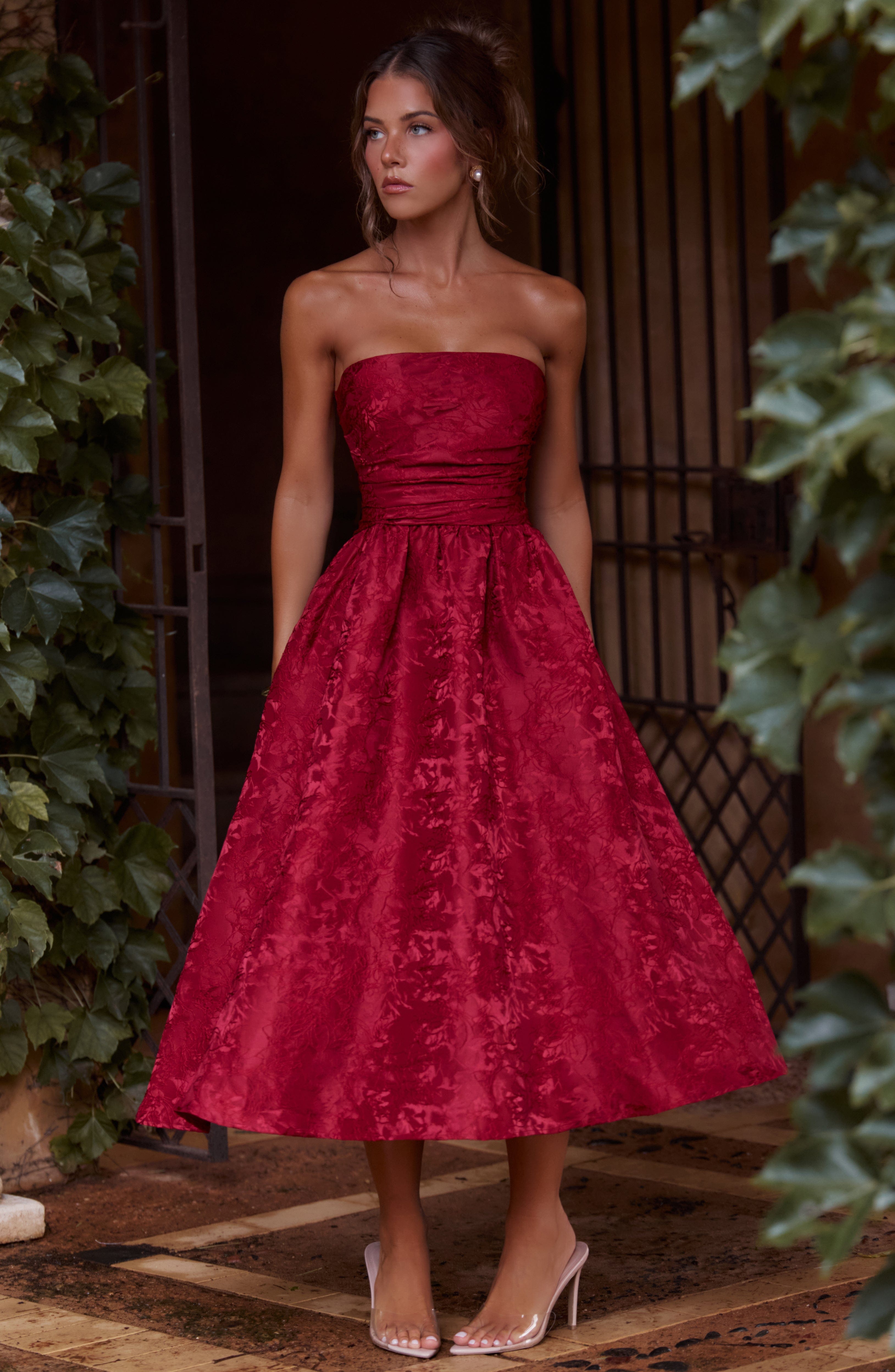 Saoirse | Abito Midi Rosso