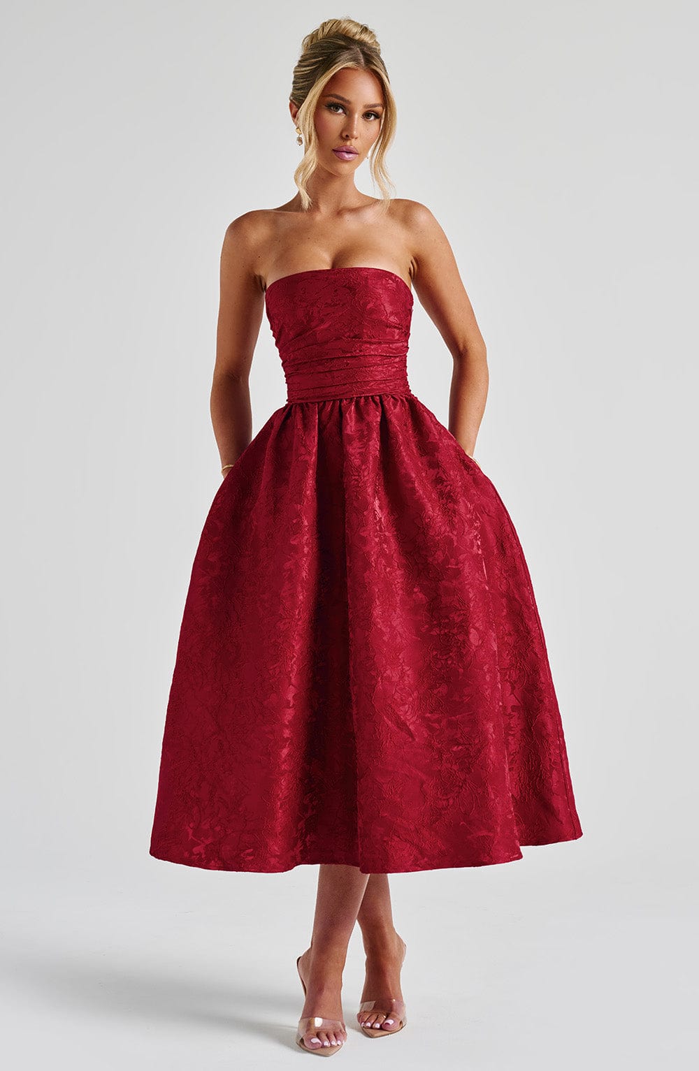 Saoirse | Abito Midi Rosso