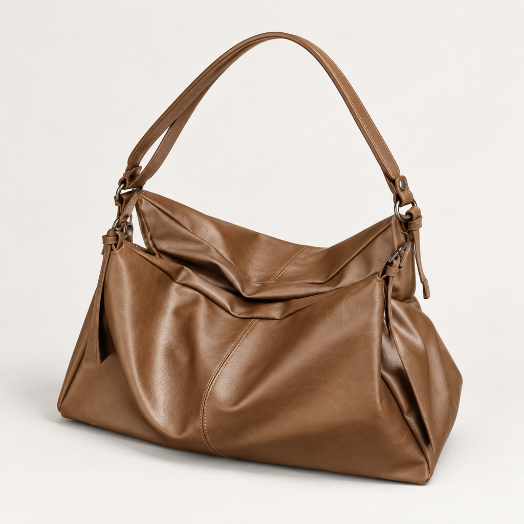 SOFIA borsa hobo morbida marrone