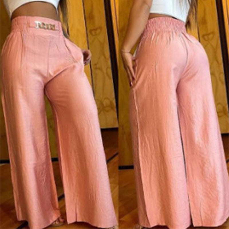 Évelyne™ — Pantalone largo a vita alta modellante